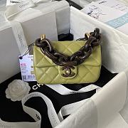 Bagsaaa Chanel Mini Flap Bag Lambskin & Wenge Wood Green AS4165 - 11 × 18 × 7 cm - 1