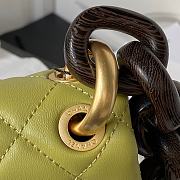 Bagsaaa Chanel Mini Flap Bag Lambskin & Wenge Wood Green AS4165 - 11 × 18 × 7 cm - 3