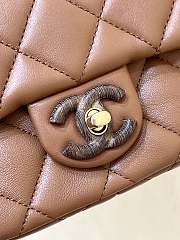 Bagsaaa Chanel Mini Flap Bag Lambskin & Wenge Wood Brown AS4165 - 11 × 18 × 7 cm - 4