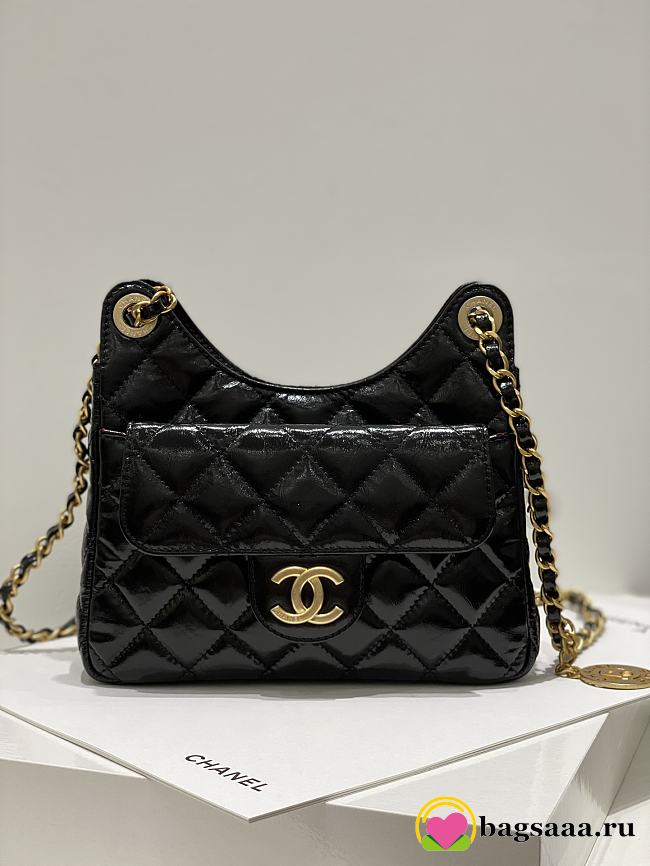 Bagsaaa Chanel Hobo Handbag Black AS3690 - 21.5×22.5×7 cm - 1