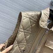 Bagsaaa Dior Women Vest Dark Beige Quilted Technical Taffeta - 3