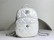 Bagsaaa Chanel Backpack AS4366 Nylon & Silver-Tone Metal White - 22 × 18 × 10 cm - 1