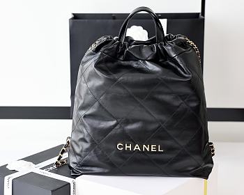 Bagsaaa Chanel Large Backpack Chanel 22 Black & Gold AS3313 - 51 × 40 × 9 cm