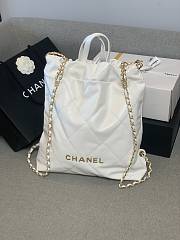 Bagsaaa Chanel Large Backpack Chanel 22 White & Gold AS3313 - 51 × 40 × 9 cm - 1