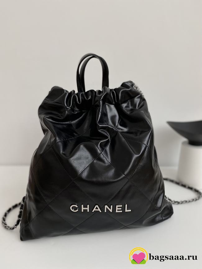 Bagsaaa Chanel Large Backpack Chanel 22 Black & Silver AS3313 - 51 × 40 × 9 cm - 1