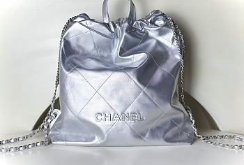 Bagsaaa Chanel Large Backpack Chanel 22 Silver AS3313 - 51 × 40 × 9 cm