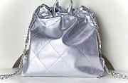 Bagsaaa Chanel Large Backpack Chanel 22 Silver AS3313 - 51 × 40 × 9 cm - 5