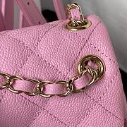 Bagsaaa Chanel Small Backpack Grained Shiny Calfskin AS3787 Pink - 17.5-16.5-10 cm - 2