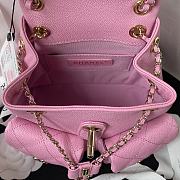 Bagsaaa Chanel Small Backpack Grained Shiny Calfskin AS3787 Pink - 17.5-16.5-10 cm - 3