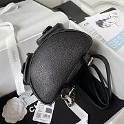 Bagsaaa Chanel Small Backpack Grained Shiny Calfskin AS3787 Black - 17.5-16.5-10 cm - 3