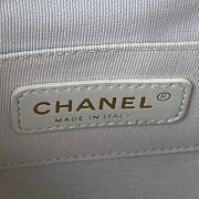 Bagsaaa Chanel Small Backpack Grained Shiny Calfskin AS3787 White - 17.5-16.5-10 cm - 4