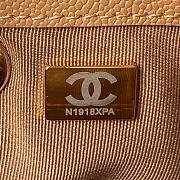 Bagsaaa Chanel Small Backpack Grained Shiny Calfskin AS3787 Brown - 17.5-16.5-10 cm - 4