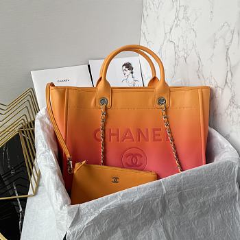 Bagsaaa Chanel Shopping Bag AS3351 Orange/Coral/Pink - 26 × 41 × 17 cm