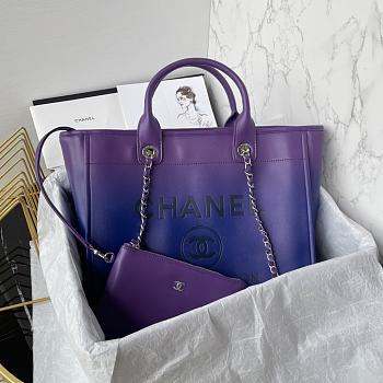 Bagsaaa Chanel Shopping Bag AS3351 Purple/Blue/Dark Blue - 26 × 41 × 17 cm