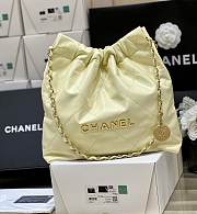 Bagsaaa Chanel 22 Small Handbag Light Yellow AS3260 - 35 × 37 × 7 cm - 3