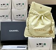 Bagsaaa Chanel 22 Small Handbag Light Yellow AS3260 - 35 × 37 × 7 cm - 1