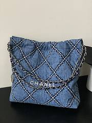 Bagsaaa Chanel 22 Small Handbag Stitched Denim AS3260 - 35 × 37 × 7 cm - 1