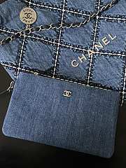 Bagsaaa Chanel 22 Small Handbag Stitched Denim AS3260 - 35 × 37 × 7 cm - 2