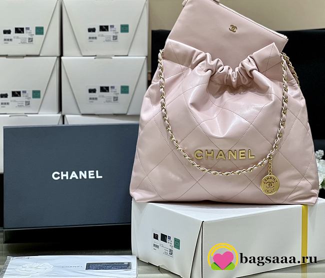 Bagsaaa Chanel 22 Handbag Light Pink AS3261 - 39 × 42 × 8 cm - 1