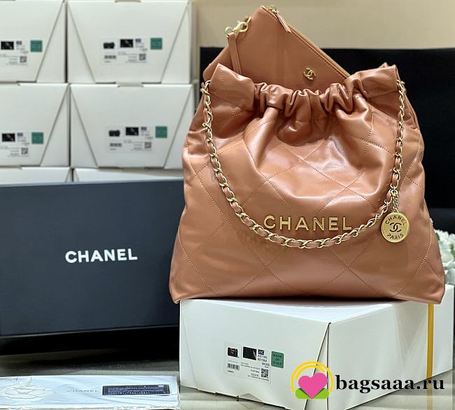 Bagsaaa Chanel 22 Handbag Brown AS3261 - 39 × 42 × 8 cm - 1