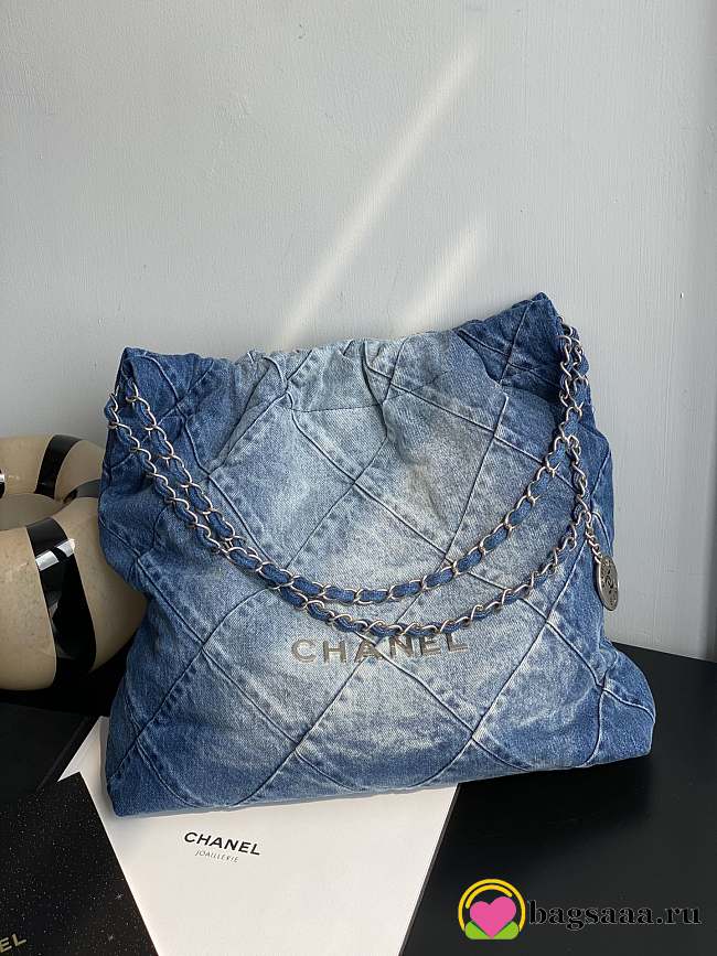 Bagsaaa Chanel 22 Handbag Washed Denim AS3261 - 39×42×8 cm - 1