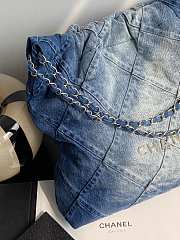 Bagsaaa Chanel 22 Handbag Washed Denim AS3261 - 39×42×8 cm - 3