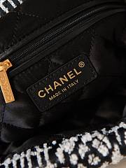 Bagsaaa Chanel 22 Handbag AS3261 Cashmere Jacquard Black & White - 39 × 42 × 8 cm - 5