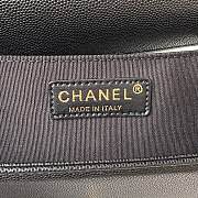 Bagsaaa Boy Chanel Handbag With Handle Black Grained Shiny Calfskin A94804 - 14.5 × 25 × 8 cm - 2