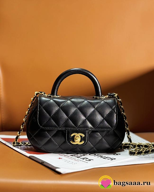 Bagsaaa Chanel Small Bag With Top Handle AS4573 Black - 11.5 × 20.5 × 5.5 cm - 1