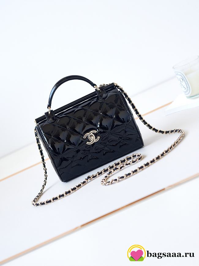 Bagsaaa Chanel Small Box Bag Black Patent AS4511 - 13 × 18 × 8.5 cm - 1