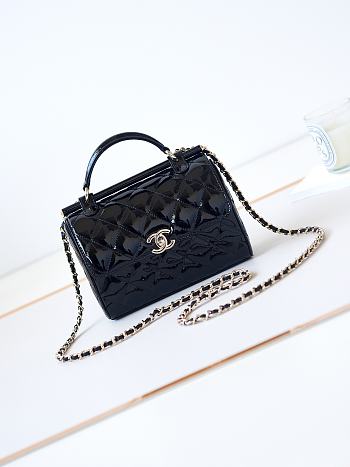 Bagsaaa Chanel Small Box Bag Black Patent AS4511 - 13 × 18 × 8.5 cm