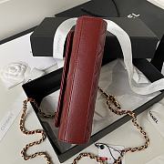 Bagsaaa Chanel Flap Phone Holder With Chain AP3512 Burgundy Red - 11 × 17.2 × 3.5 cm - 5