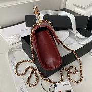 Bagsaaa Chanel Flap Phone Holder With Chain AP3512 Burgundy Red - 11 × 17.2 × 3.5 cm - 4