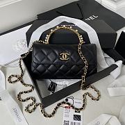 Bagsaaa Chanel Flap Phone Holder With Chain AP3512 Black - 11 × 17.2 × 3.5 cm - 1