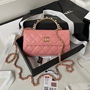 Bagsaaa Chanel Flap Phone Holder With Chain AP3512 Pink - 11 × 17.2 × 3.5 cm - 1