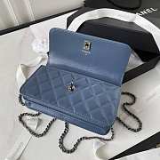 Bagsaaa Chanel Clutch With Chain AP3566 Blue - 11 × 18.5 × 6 cm - 3