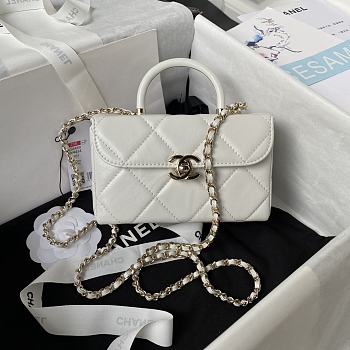 Bagsaaa Chanel Mini Box Bag White AS4469 - 10.5 × 17 × 8 cm