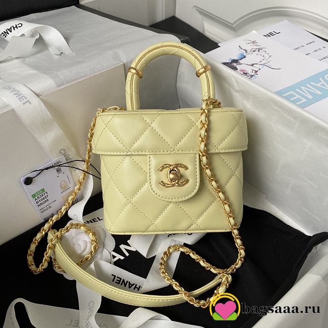 Bagsaaa Chanel Small Vanity Case Yellow AS3973 - 12.5×15×8 cm - 1