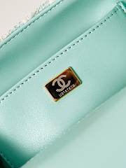 Bagsaaa Chanel Mini Flap Bag With Top Handle Light Blue Tweed AS4035 - 15×15.5×7.5 cm - 4