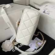 Bagsaaa Chanel Mini Flap Bag With Top Handle White AS4035 - 15×15.5×7.5 cm - 5