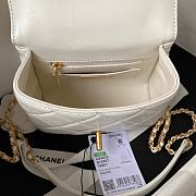 Bagsaaa Chanel Mini Flap Bag With Top Handle White AS4035 - 15×15.5×7.5 cm - 2