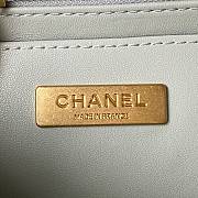 Bagsaaa Chanel Mini Flap Bag With Top Handle Light Gray AS4035 - 15×15.5×7.5 cm - 2