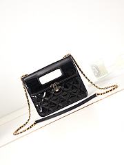 Bagsaaa Chanel Mini Flap Bag With Top Handle AS4025 Black Patent - 18 × 20 × 8 cm - 1