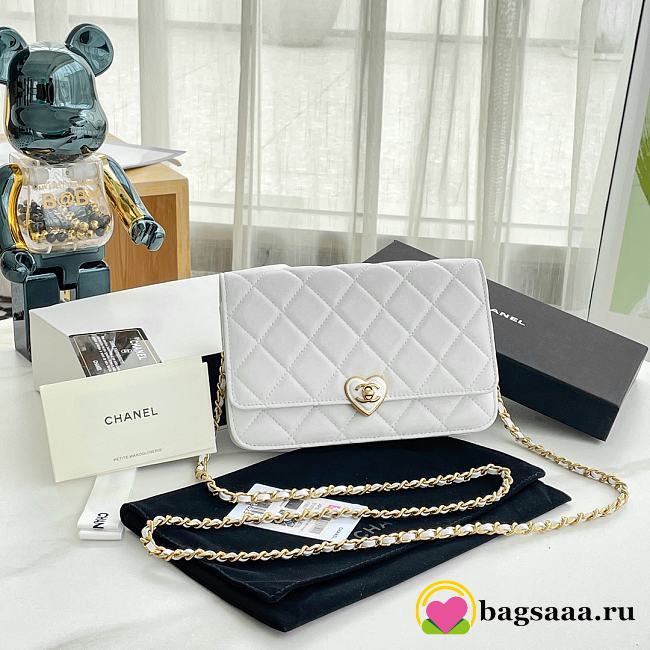 Bagsaaa Chanel Wallet On Chain White AP3285 - 12.3 × 19.2 × 3.5 cm - 1