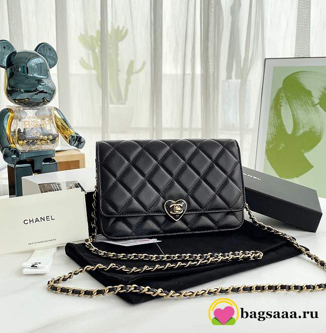 Bagsaaa Chanel Wallet On Chain Black AP3285 - 12.3 × 19.2 × 3.5 cm - 1