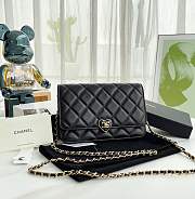 Bagsaaa Chanel Wallet On Chain Black AP3285 - 12.3 × 19.2 × 3.5 cm - 1