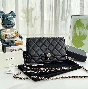 Bagsaaa Chanel Wallet On Chain Black AP3285 - 12.3 × 19.2 × 3.5 cm