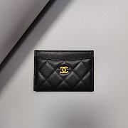 Bagsaaa Chanel Classic Card Holder AP0213 Grained Calfskin Black - 7.5 × 11.2 × 0.5 cm - 1