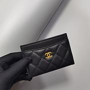 Bagsaaa Chanel Classic Card Holder AP0213 Grained Calfskin Black - 7.5 × 11.2 × 0.5 cm - 2