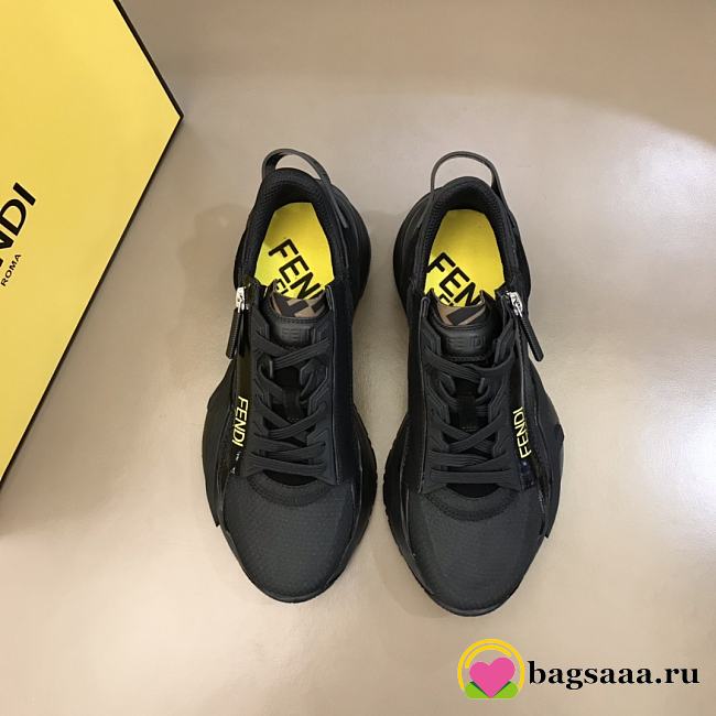 Bagsaaa Fendi Flow Black Nylon Low Tops Sneakers - 1